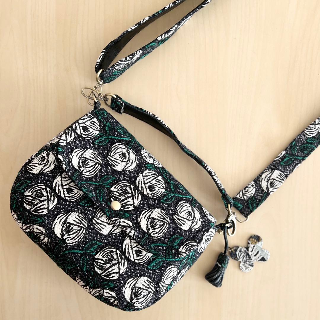 オーダー用　ミナペルホネン コロンとしたショルダーバッグrosy navy