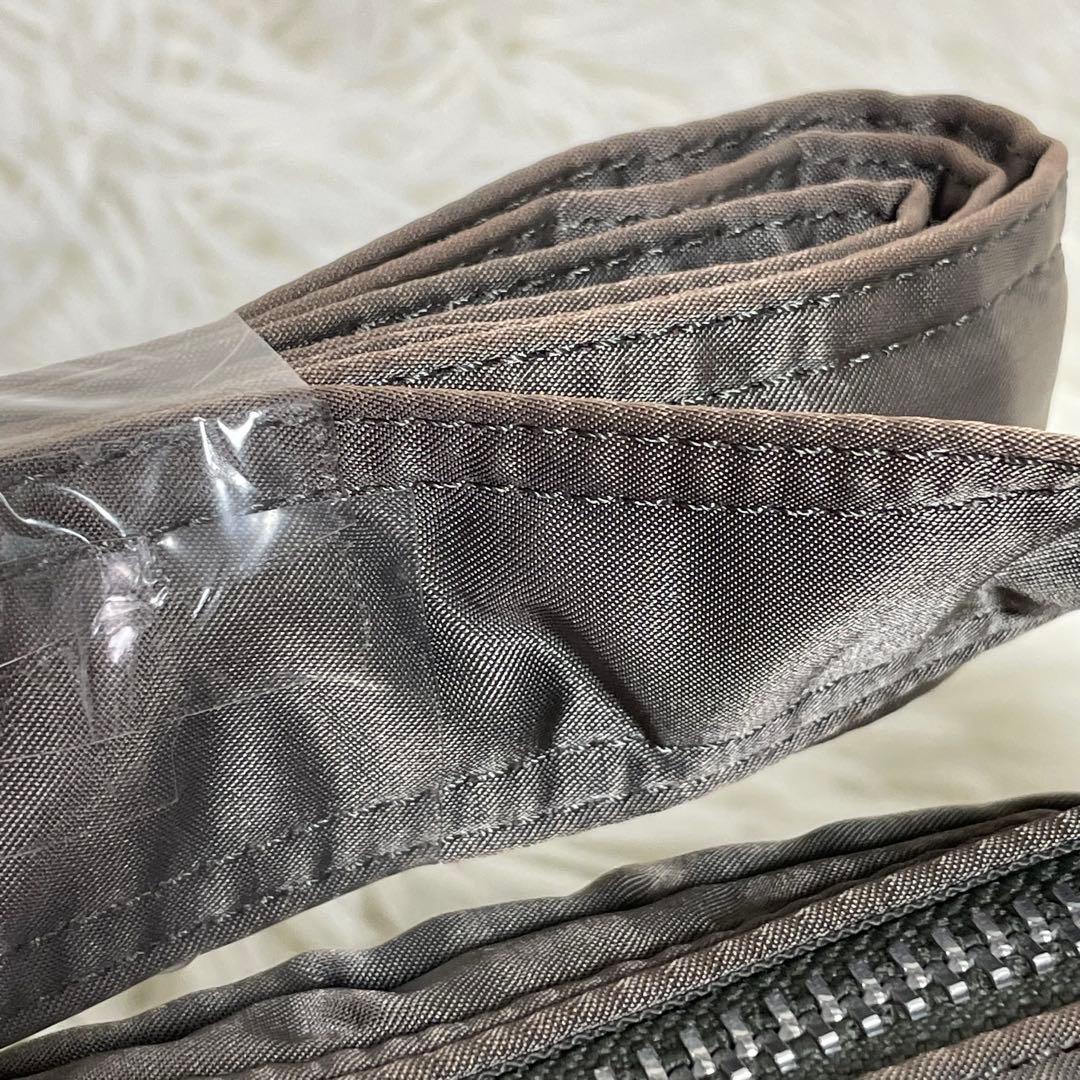 美品 PORTER ポーター タンカー ショルダーバッグ シルバーグレー 二層式