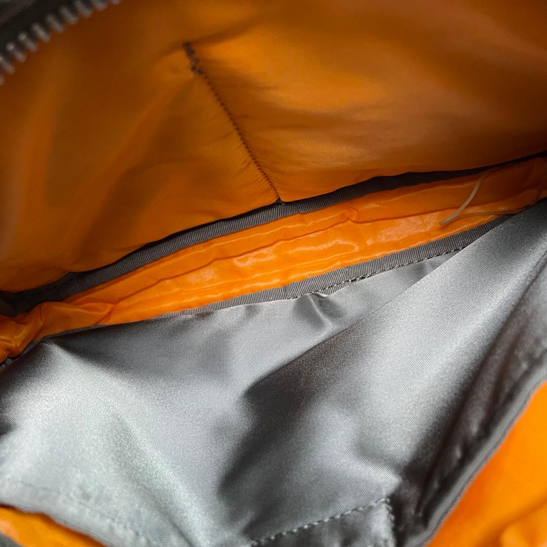 美品 PORTER ポーター タンカー ショルダーバッグ シルバーグレー 二層式