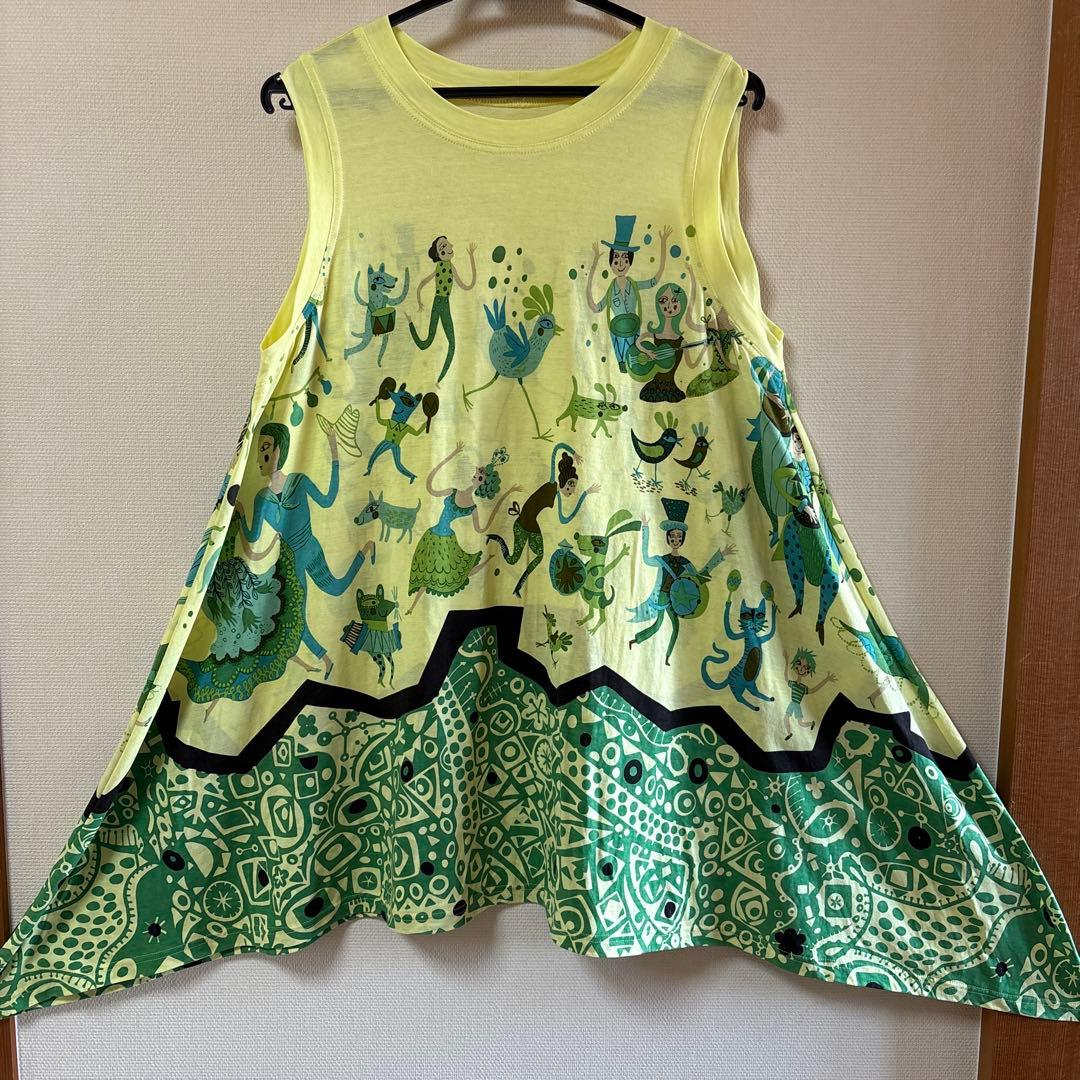 【美品】✨トクコプルミエヴォル✨ウルグアイのカーニバルノースリーブチュニック❤️❤️