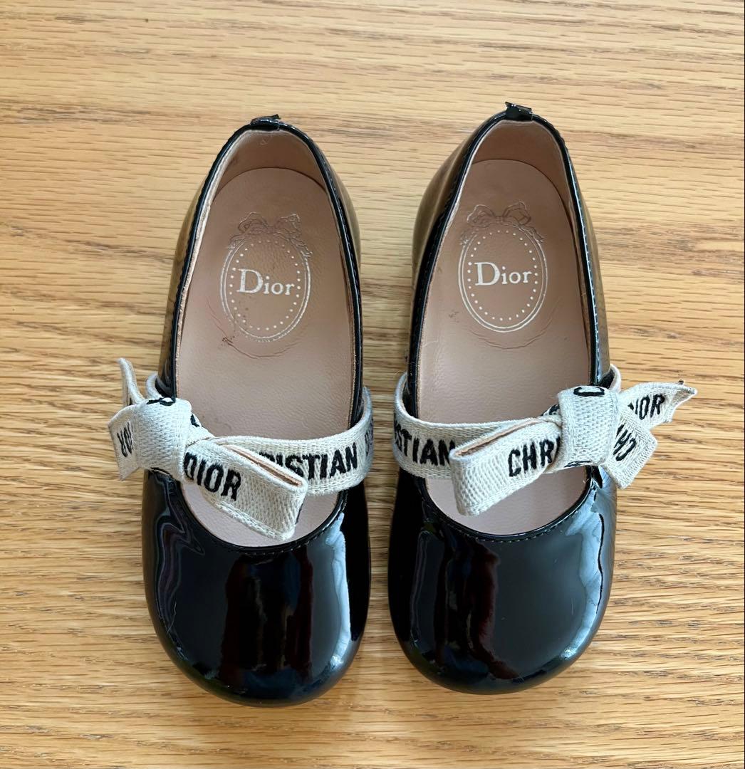 【baby Dior】 バレリーナシューズ 黒 23