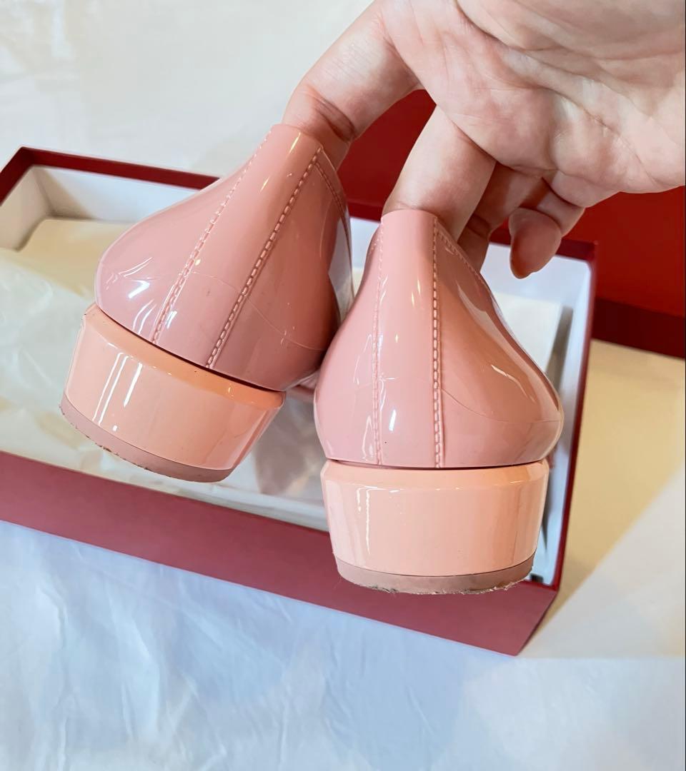 サルヴァトーレフェラガモ ♡レインシューズ♡ピンク♡38ヴァラ