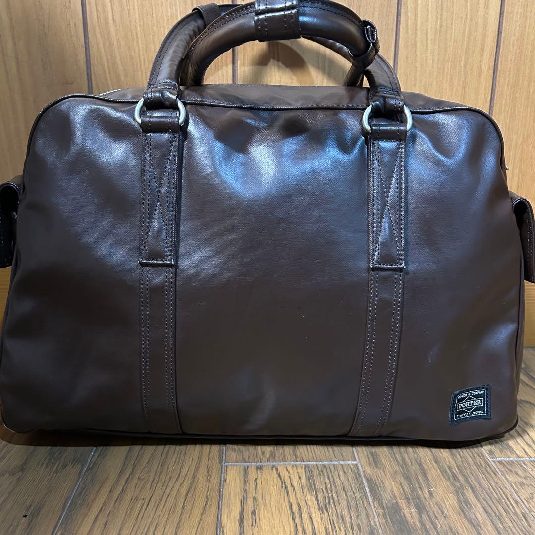 【美品】PORTER フリースタイル ボストンバッグ ブラウン