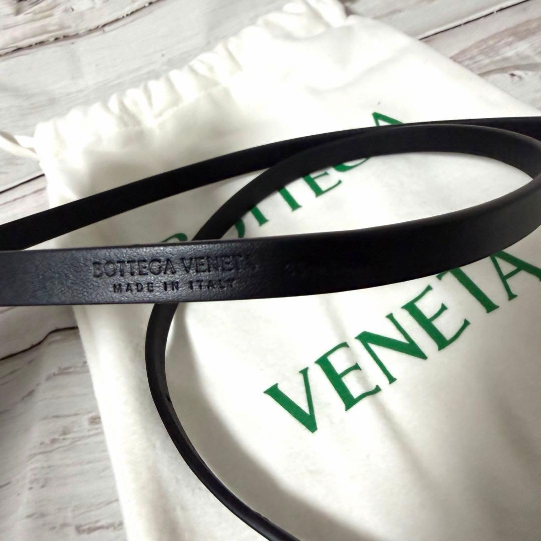 ボッテガヴェネタ レザーベルト 黒 95cm レディース