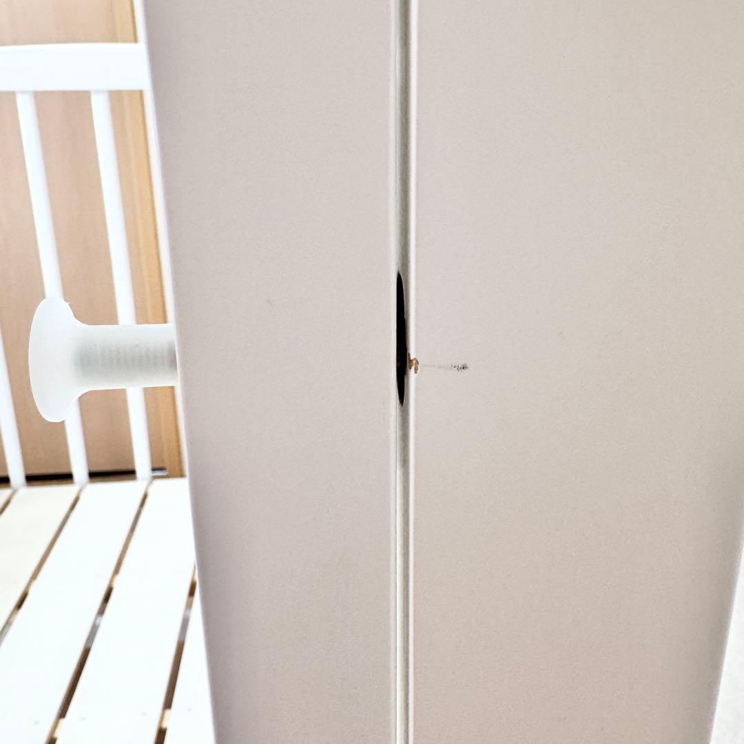 ホワイト木製ベビーベッド　ノモック　Wオープンハイタイプミニベビーベッド　WH