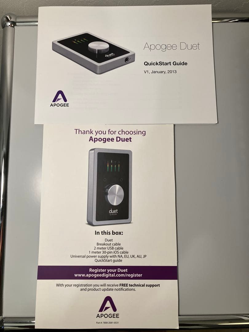 Apogee Duet2（Duet for iPad, iPhone）