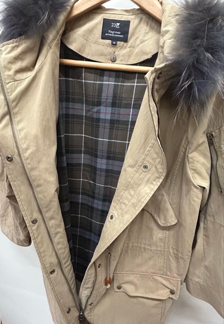 ☆美品☆ 23区 モッズコート ベージュ サイズ48 大きいサイズ ミリタリー