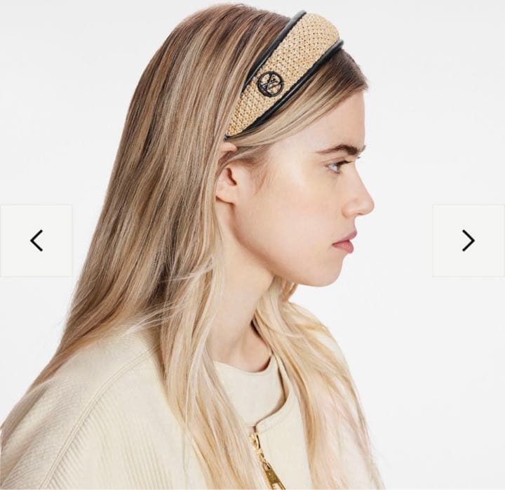 ヴィトン ヘットバンド・ラフィア ヘアバンド カチューシャ