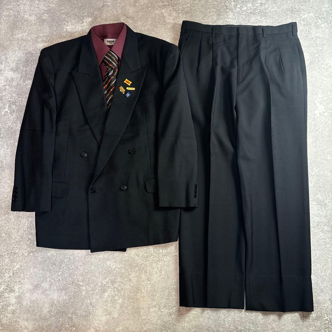 セットアップ ダブルスーツ 成人式 入学式 ピンズ vintage no.86