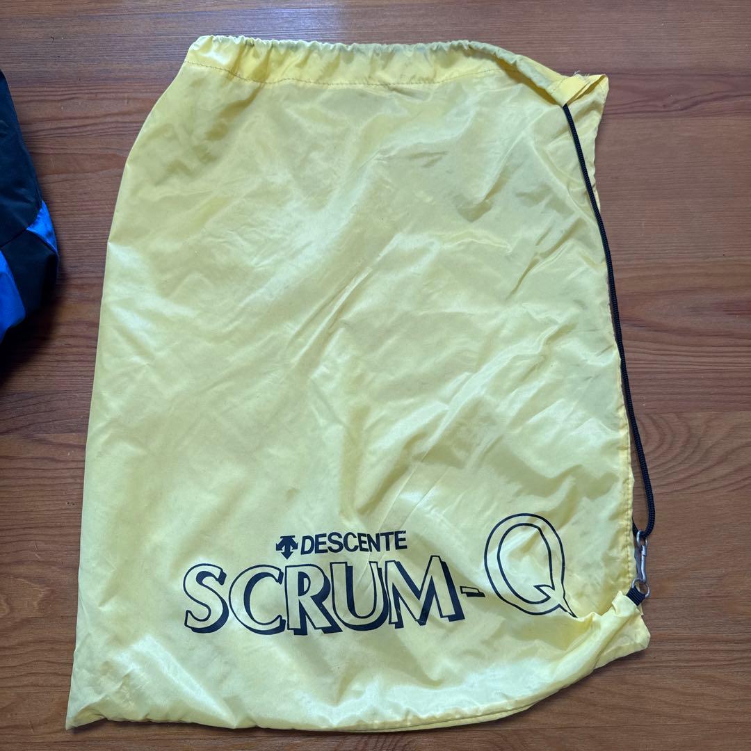 DESCENTE SCRUM-Q スキーウェア 上下セット、青/黒 収納袋付き