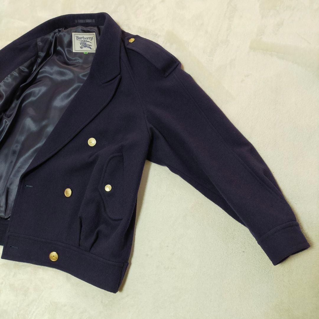 BURBERRYS　ダブル　ショート丈　ウールジャケット　金ボタン