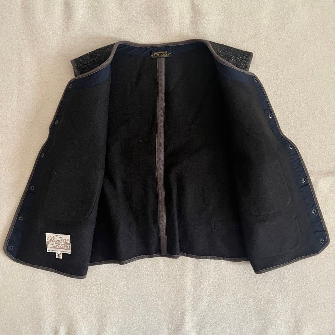 ブラウンズビーチベスト size:42 フルカウント ブラウン