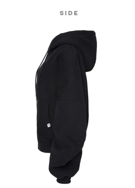 ゼクシィミックス ナッピングフード付き ジップアップ パーカー ブラック