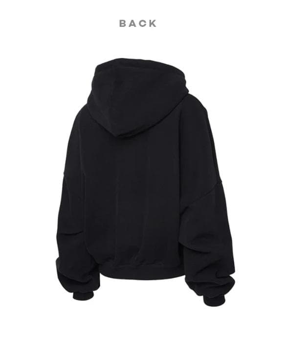 ゼクシィミックス ナッピングフード付き ジップアップ パーカー ブラック