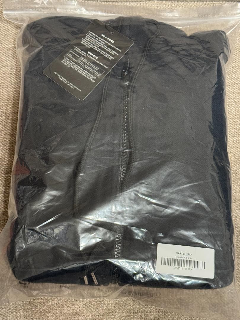 ゼクシィミックス ナッピングフード付き ジップアップ パーカー ブラック