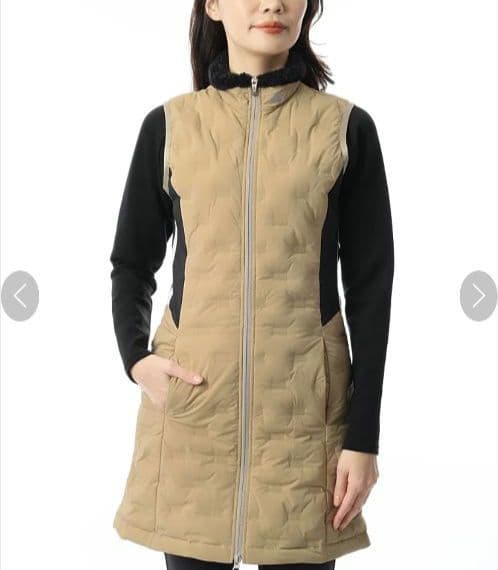 コヤギ　美品　ニューバランスゴルフ　ダウンワンピース2 ベージュ　中綿