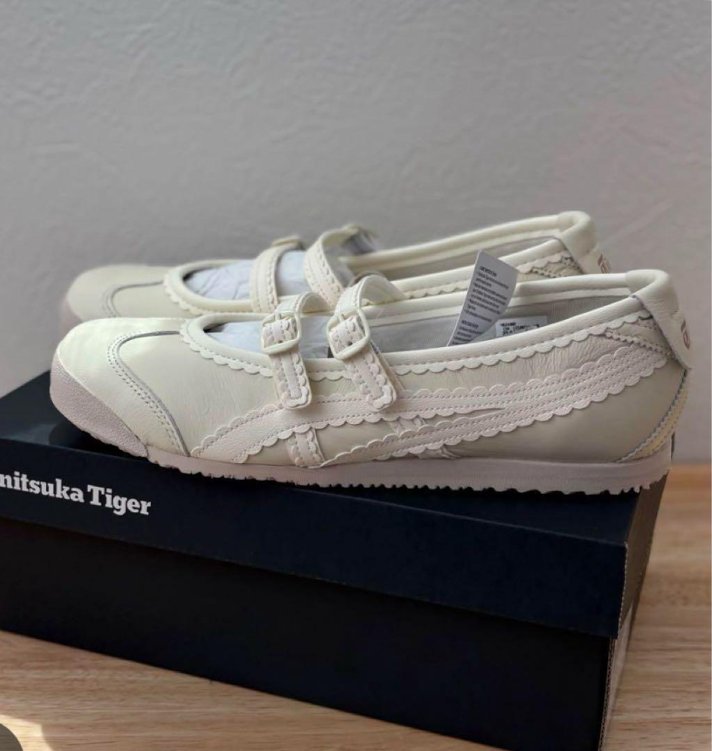 onitsuka Tiger アイボリー バレエシューズ オニツカ 箱付き