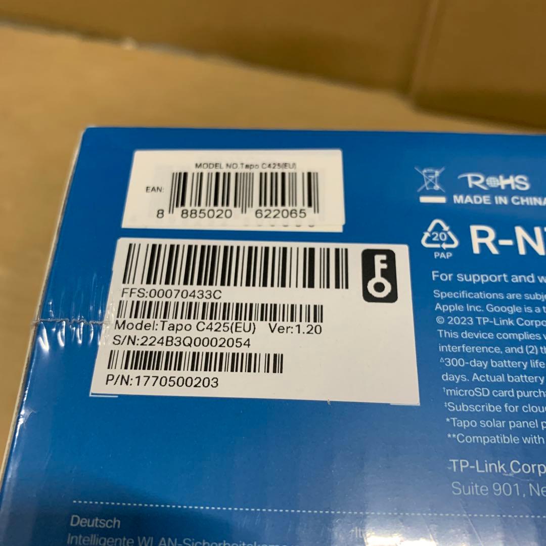 新品未開封　TP-Link Tapo 防犯カメラ マグネット WiFi カメラ