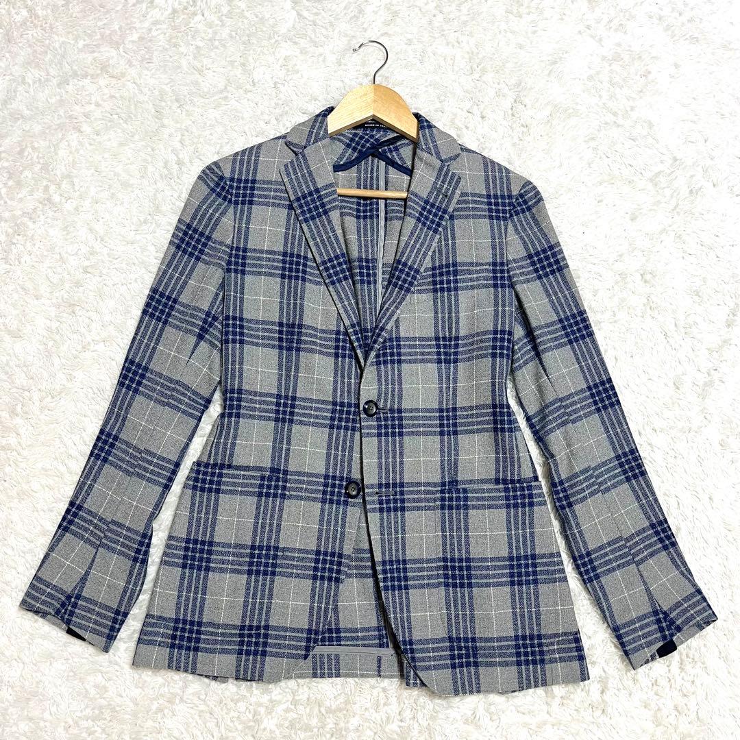 ✨極美品✨TAGLIATORE テーラードジャケット シルク混 リネン混 総柄