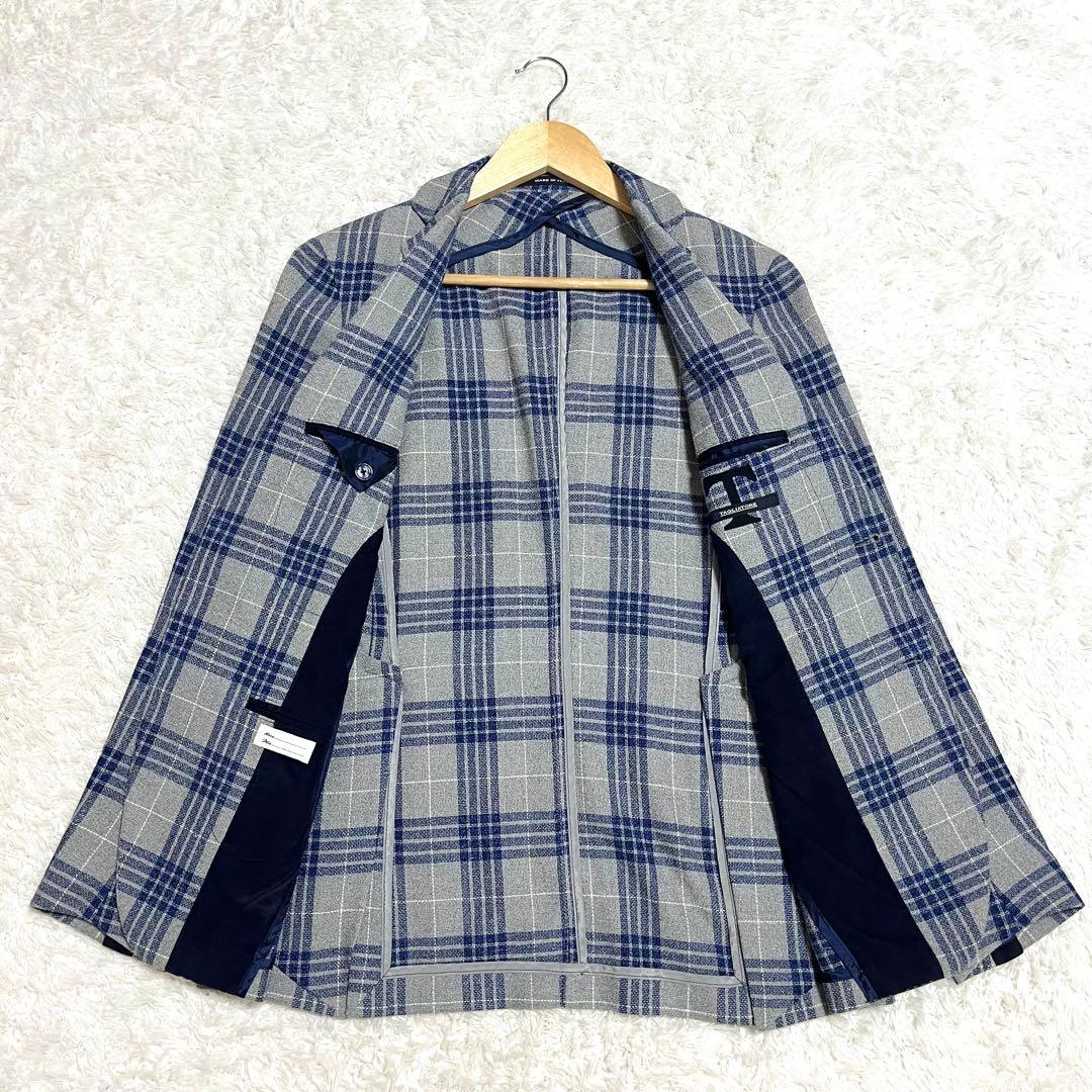 ✨極美品✨TAGLIATORE テーラードジャケット シルク混 リネン混 総柄