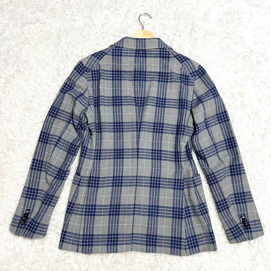 ✨極美品✨TAGLIATORE テーラードジャケット シルク混 リネン混 総柄