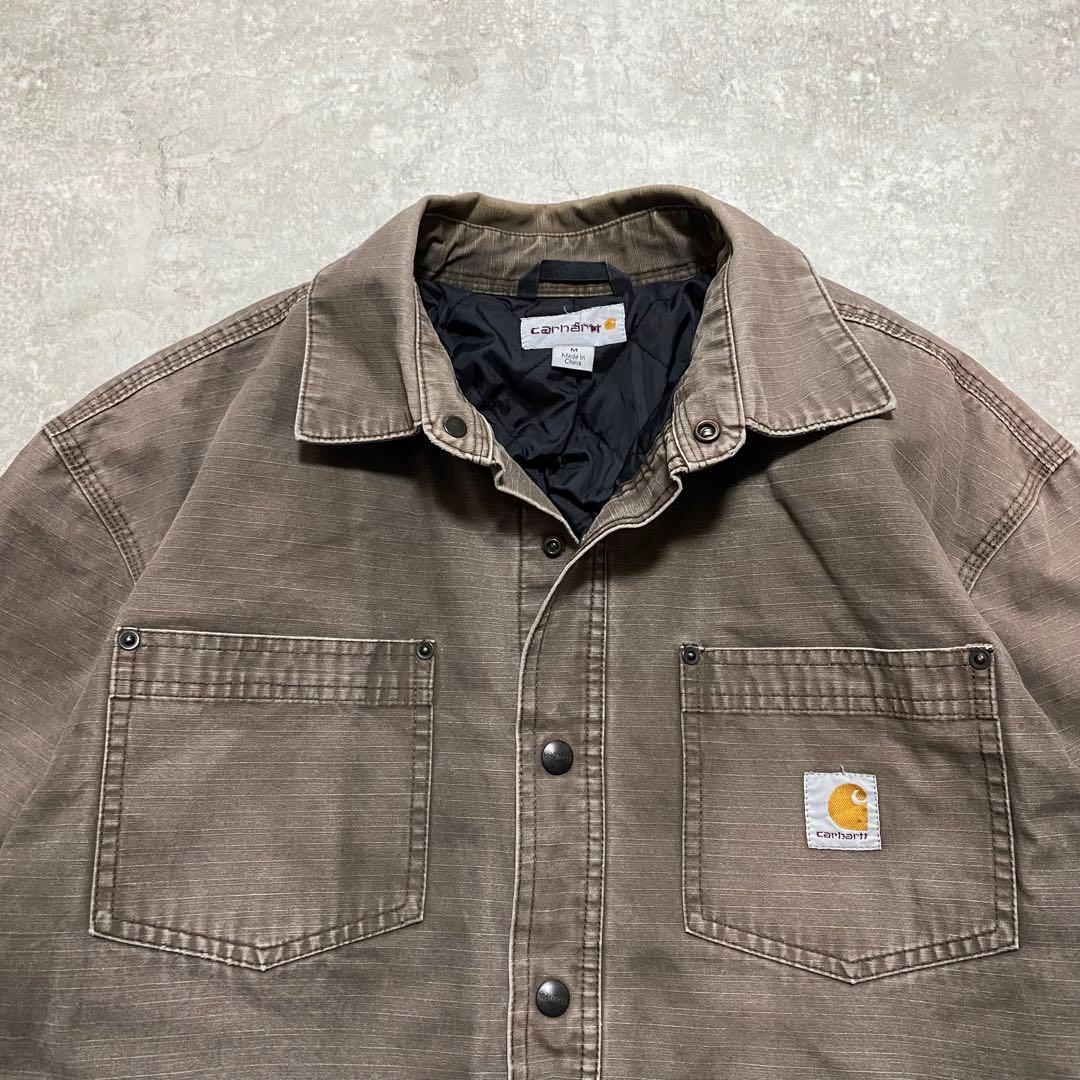 Carhartt ワークジャケット 中綿 フェード M ブラウン