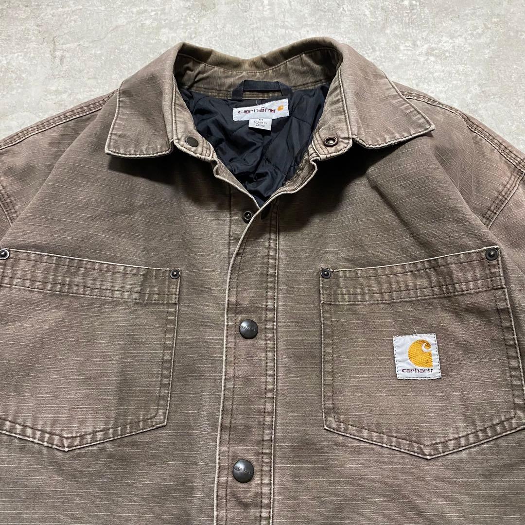 Carhartt ワークジャケット 中綿 フェード M ブラウン