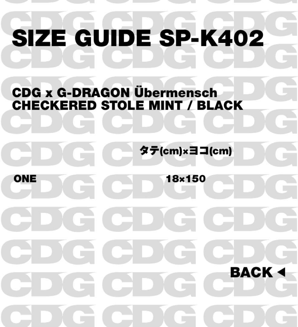 CDG x G-DRAGON Übermensch ストール　マフラー　黒✖️白