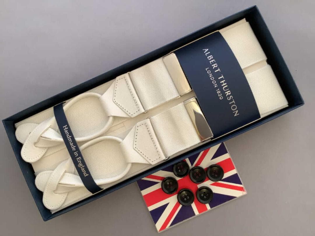 サスペンダー英国製アルバートサーストン6ボタン留上級バラシャWTSL B156