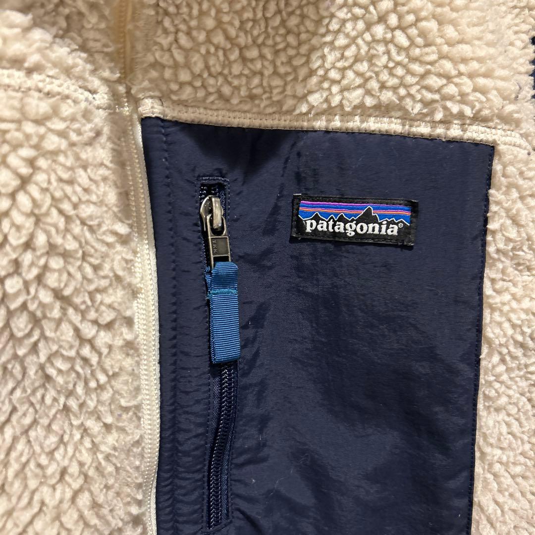 タナボタ様用patagonia レトロXベスト アイボリー/ネイビー　サイズM
