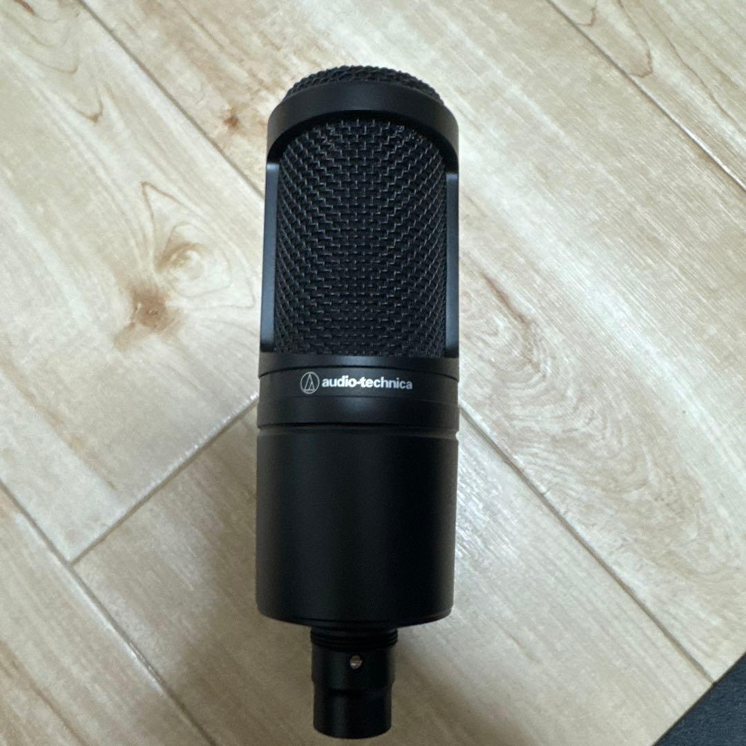 audio-technicaAT2020コンデンサーマイク ショックマウント付き
