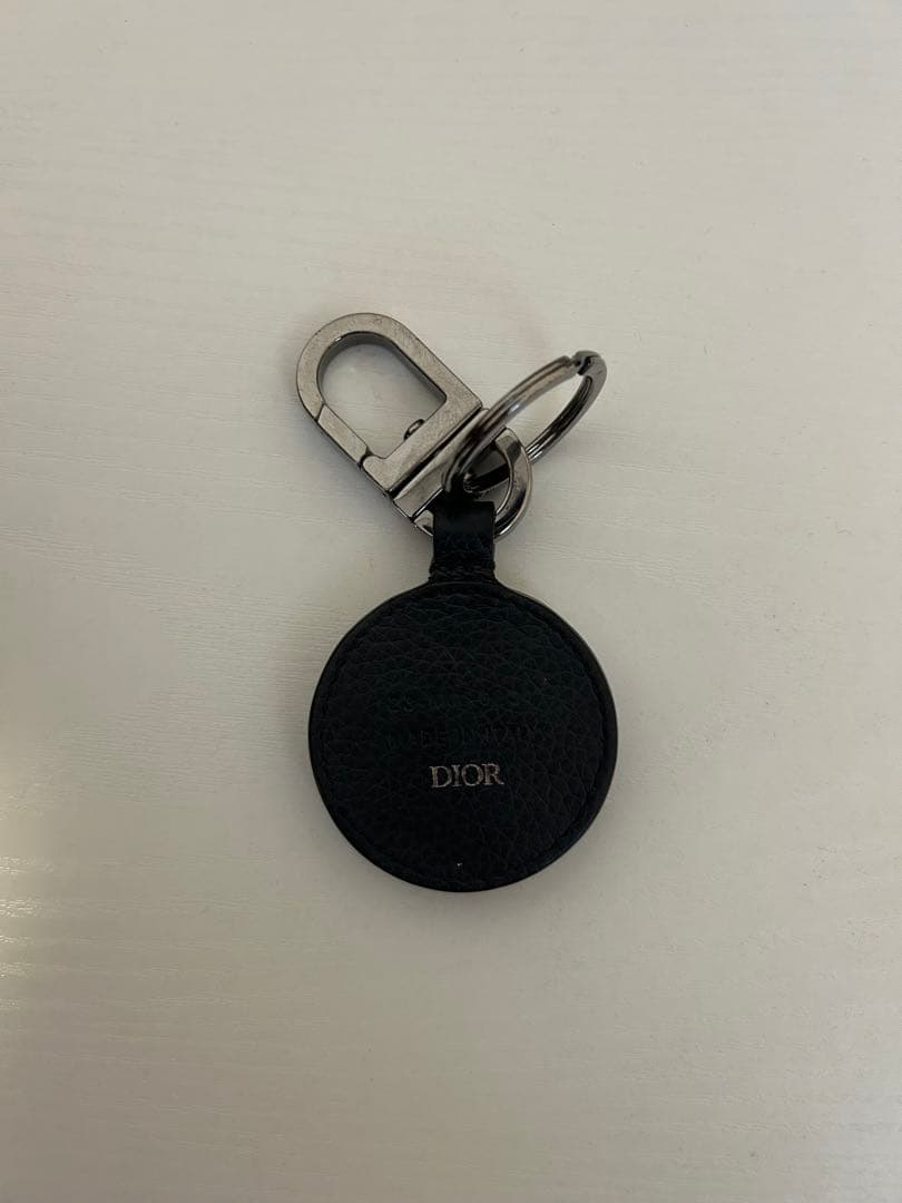 Dior ブラックレザー キーホルダー