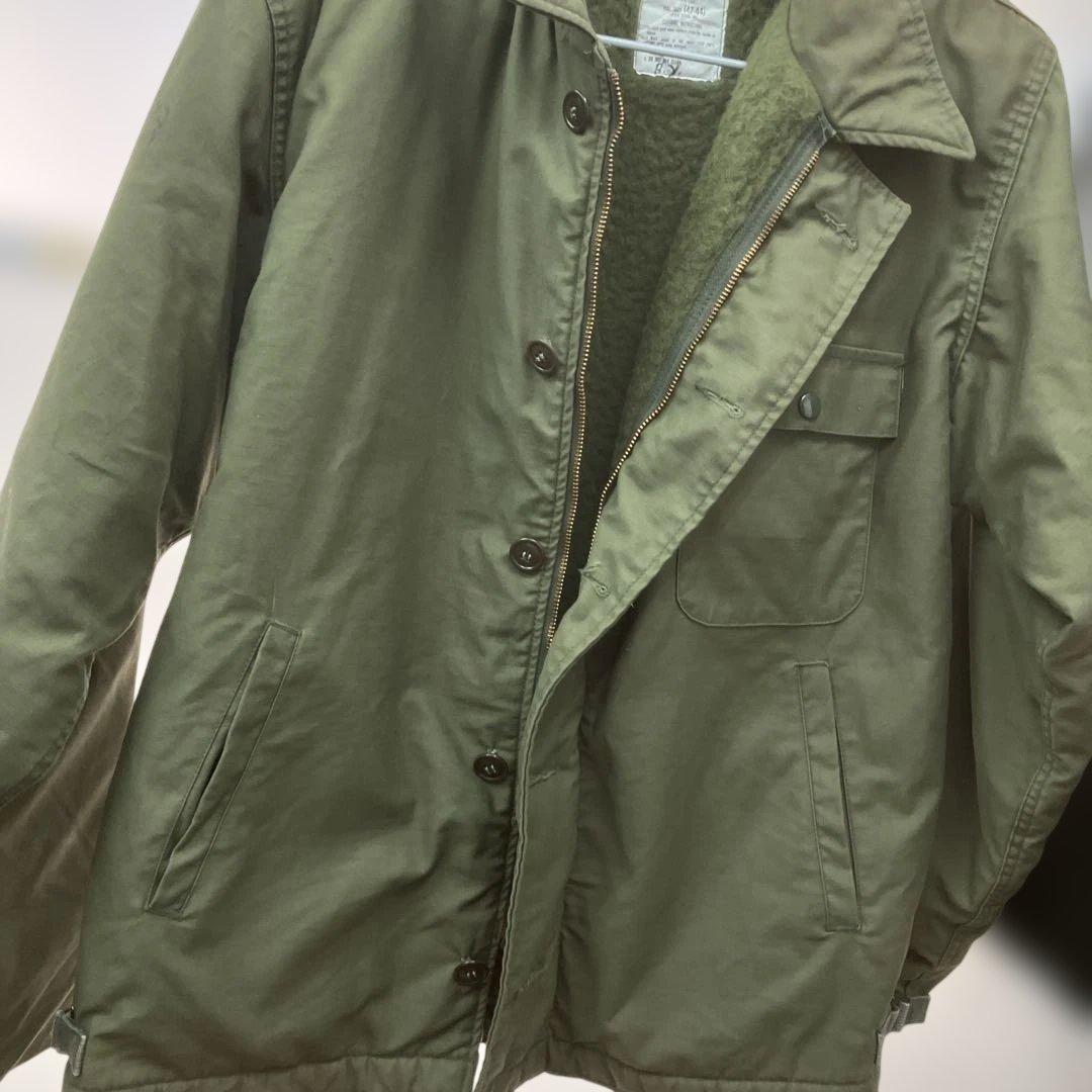 80's ヴィンテージ‼️米軍実物 USNAVY A-2 デッキジャケット 内ボア
