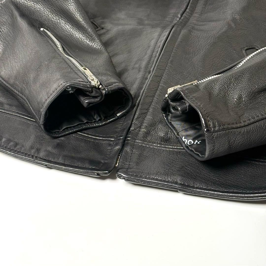 【米国製】Schott レザーライダースジャケット 黒M レディース U247W