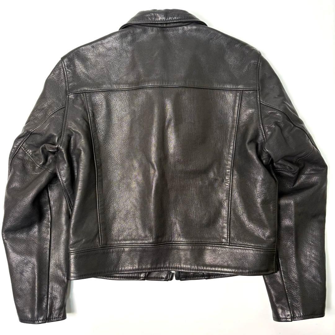 【米国製】Schott レザーライダースジャケット 黒M レディース U247W
