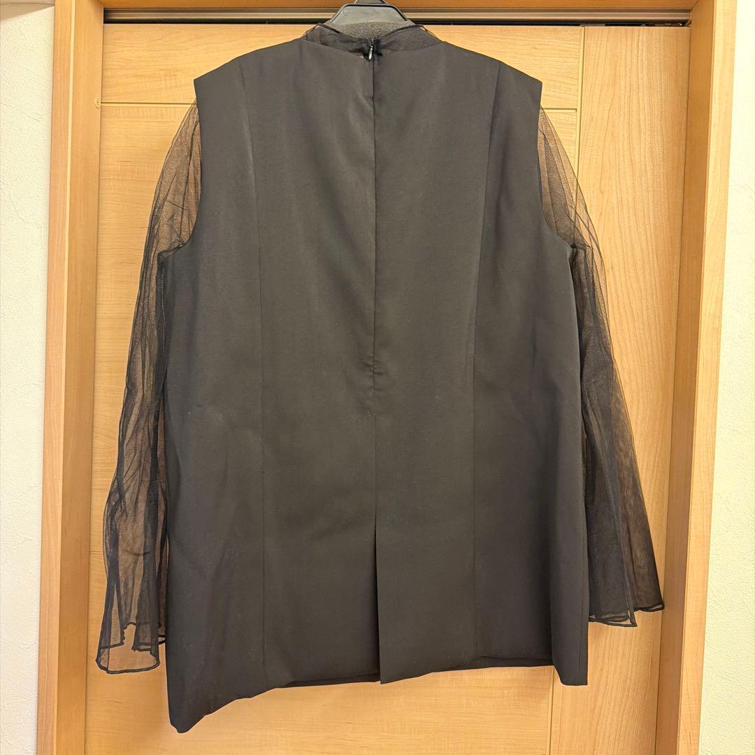 新品未使用 タグ付きGIRLシースルー袖 Vネック パーティードレス