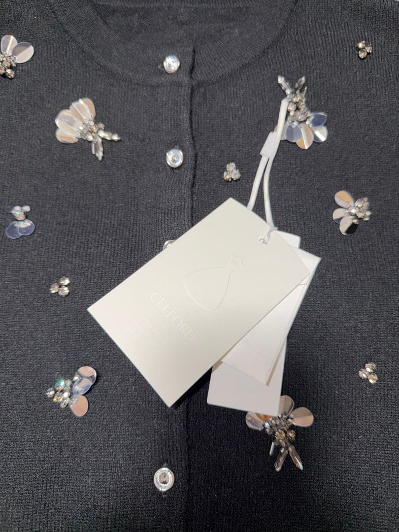 CELFORD ペタルビジューカーディガン