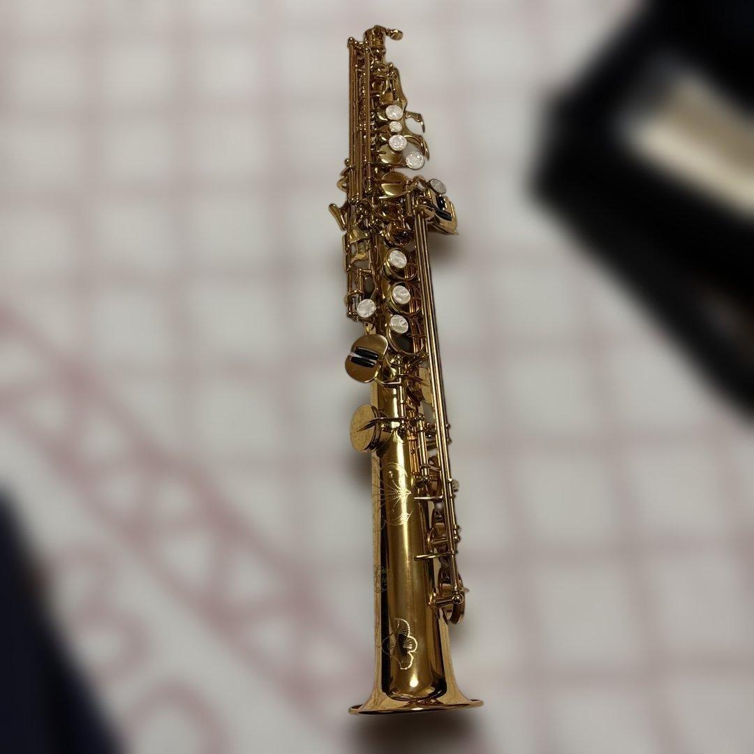 極美品 希少　ソプラノサックス　sp-650 Jマイケル　彫刻　ゴールド　ケース