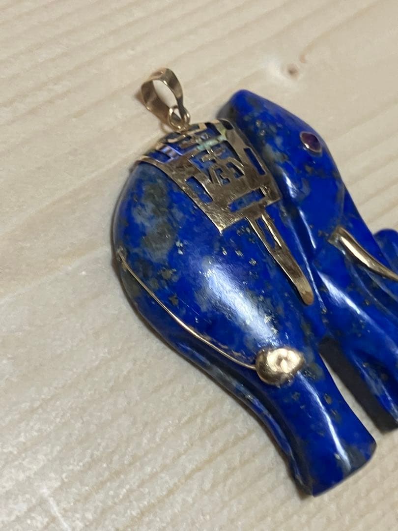 14K 585 ラピス　象　ゾウ　エレファント　チャーム