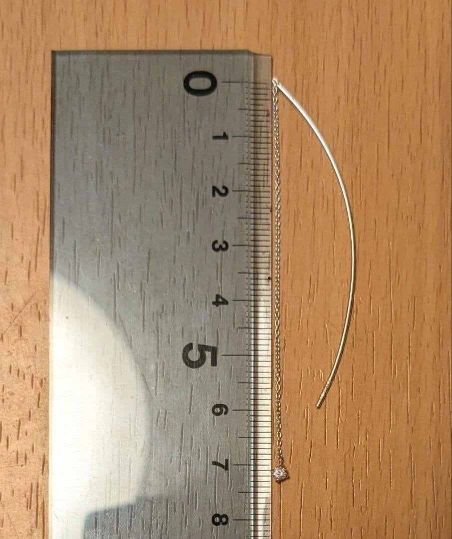 Joie de Treat 　‘ノート’ダイヤモンドスレッドスルーピアス　片耳用