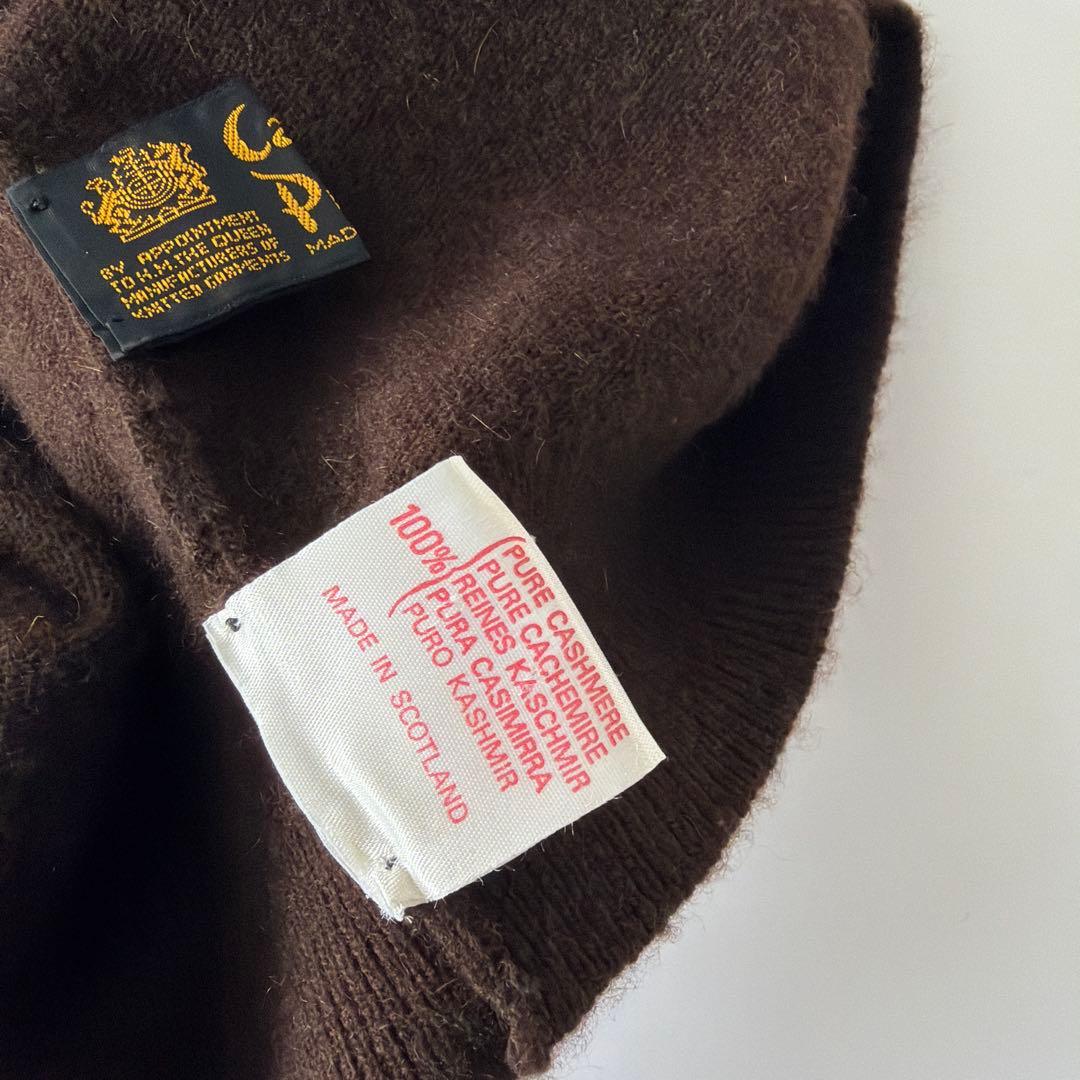 70-80s スコットランド製 プリングル タートルネック カシミアセーター