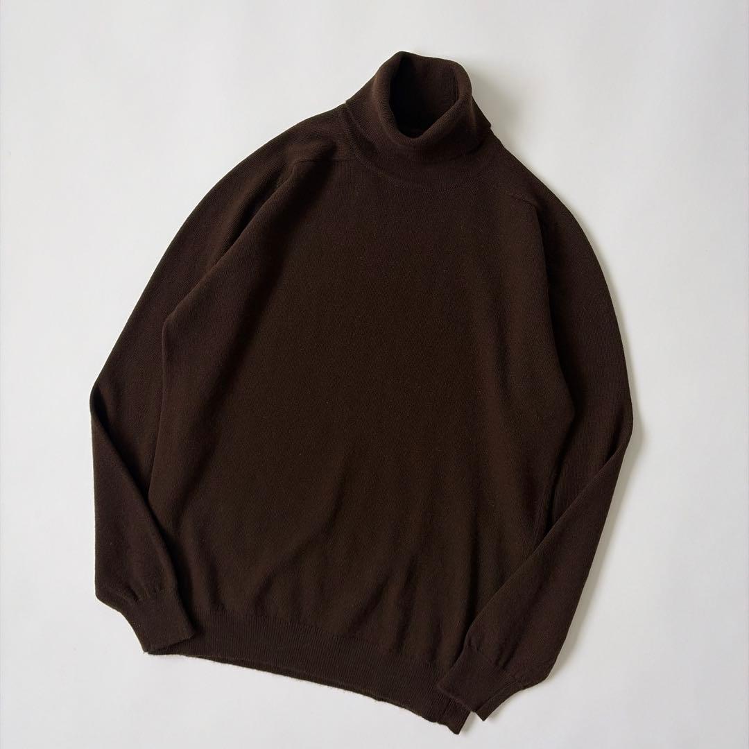 70-80s スコットランド製 プリングル タートルネック カシミアセーター