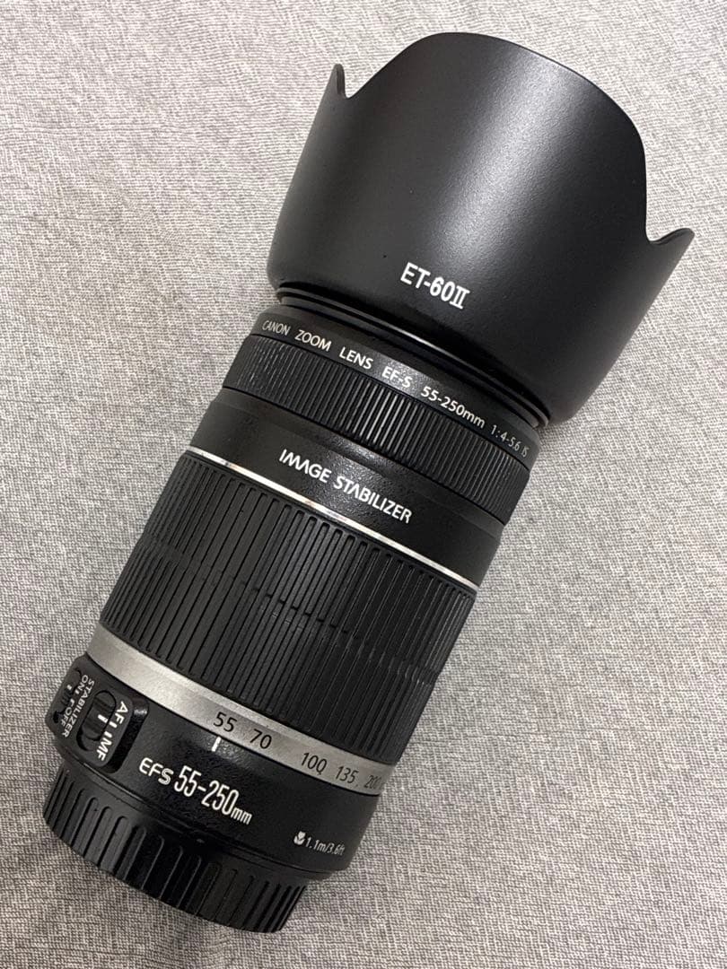 ⭐️美品⭐️ Canon EF-S 55-250mm IS フード付望遠レンズ