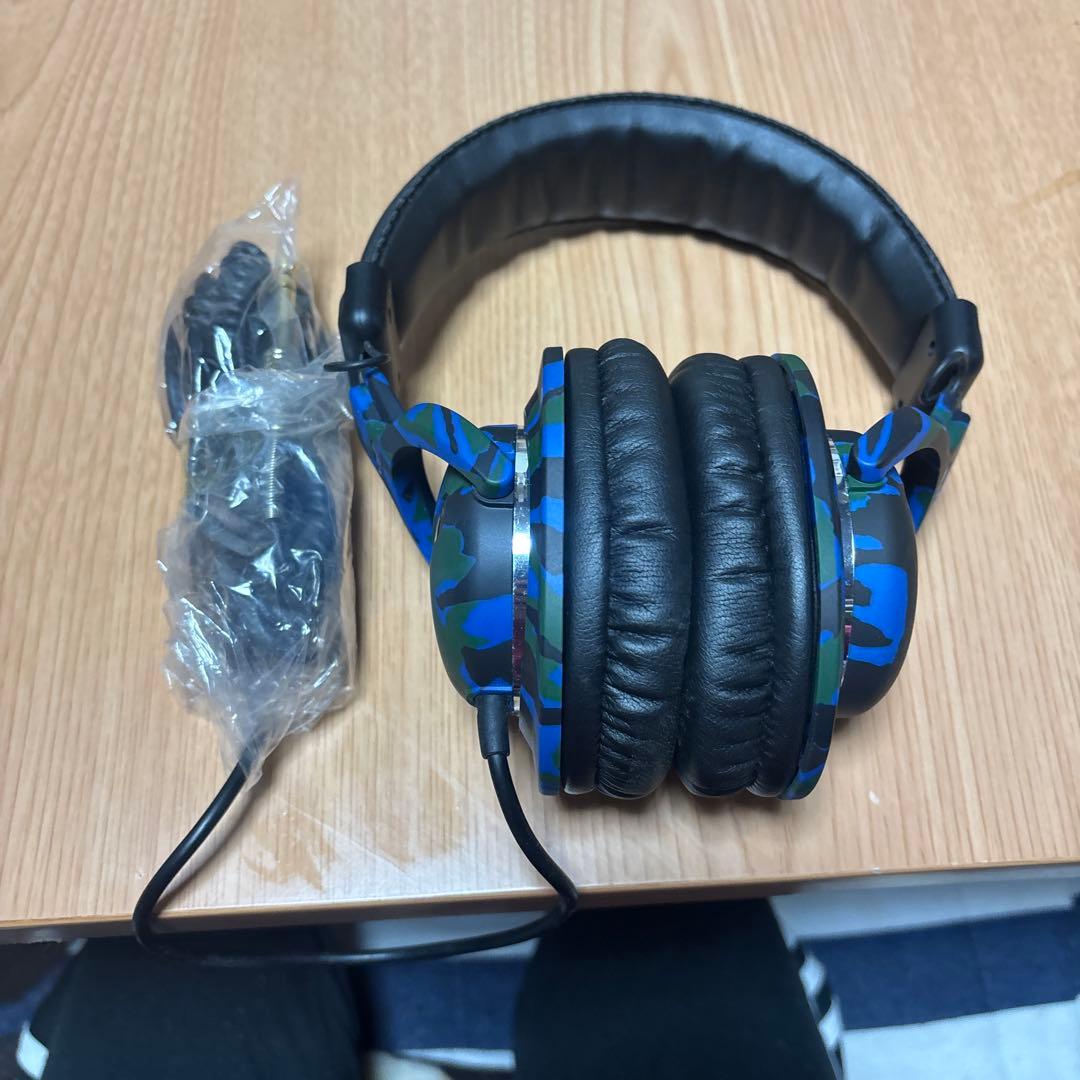 迷彩デザイン 有線ヘッドホン