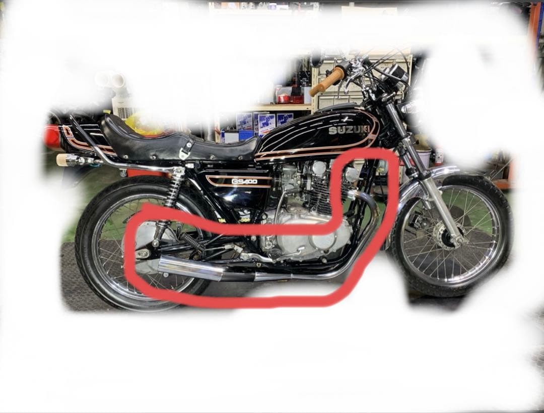 SUZUKI GS400 バーテックス　零式　ショート管