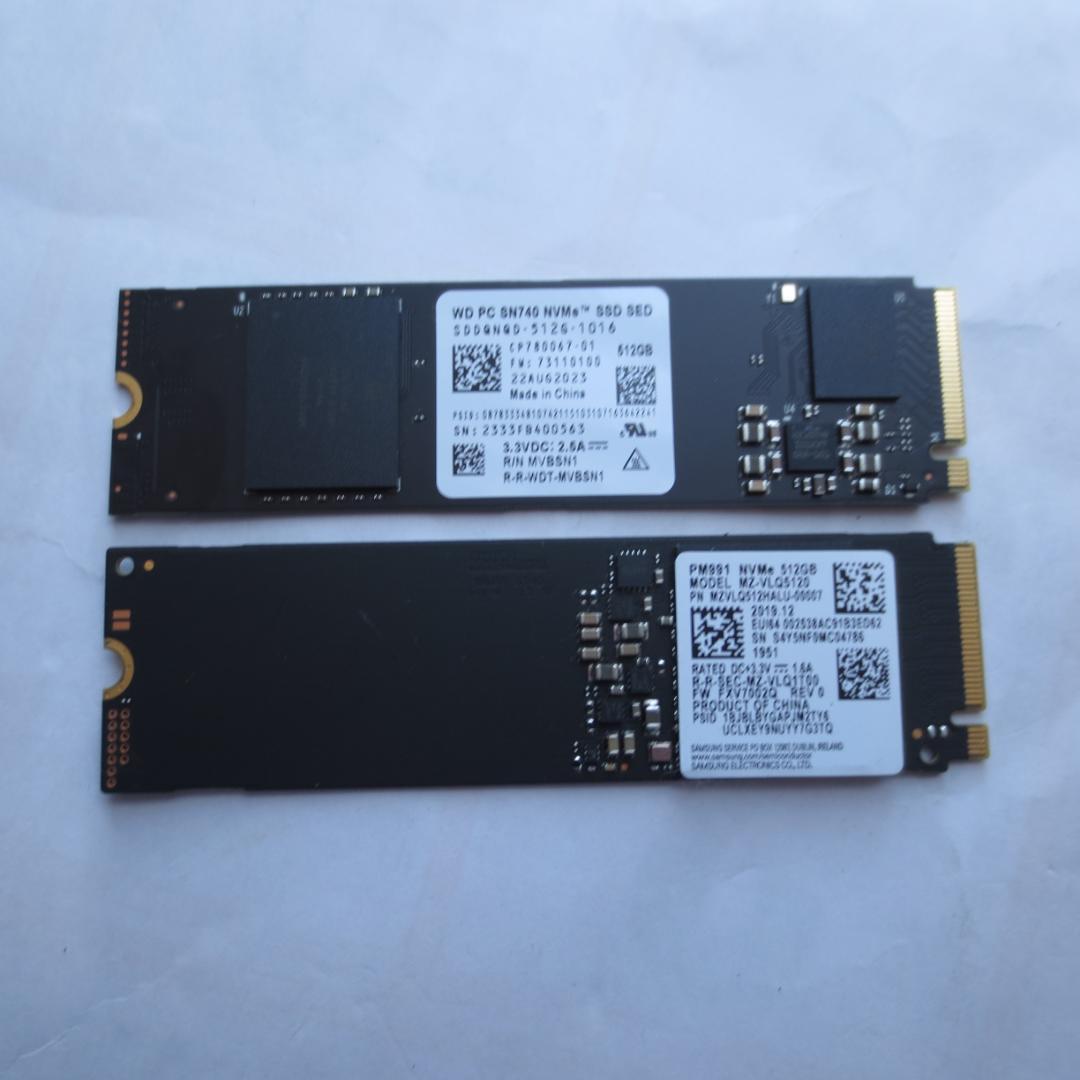 M.2 2280 NVMe SSD 512GB 2枚