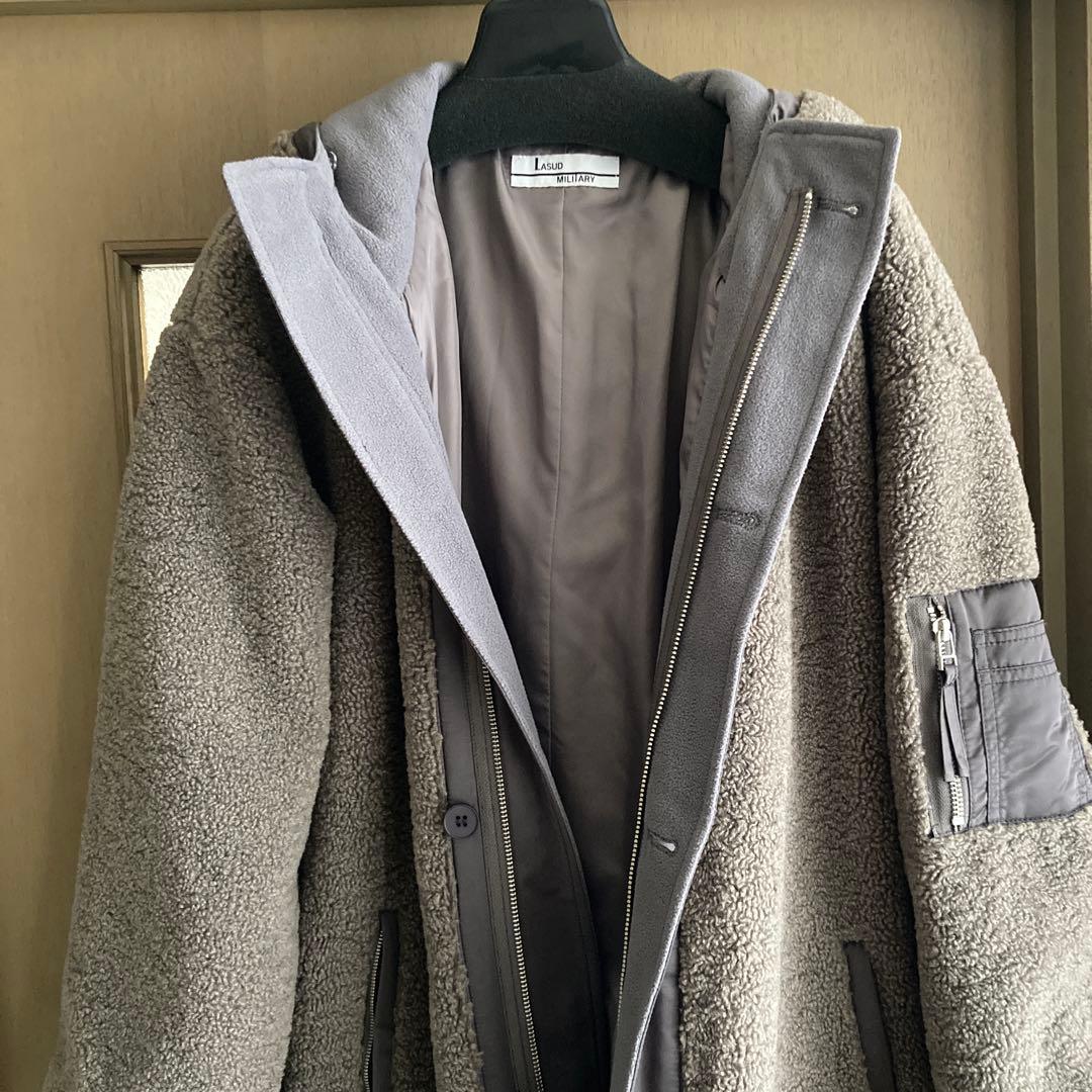 LASUD MILITARY ラシュッド ファーフーデッドボアコート ヤマダヤ