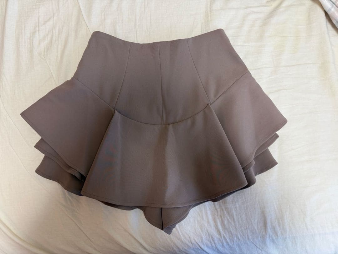 snidel レイヤードフリルミニスカショ S