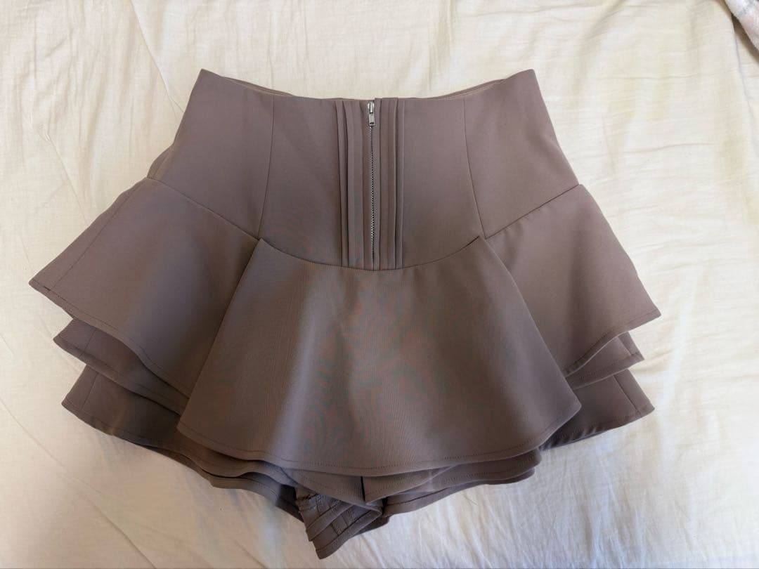 snidel レイヤードフリルミニスカショ S