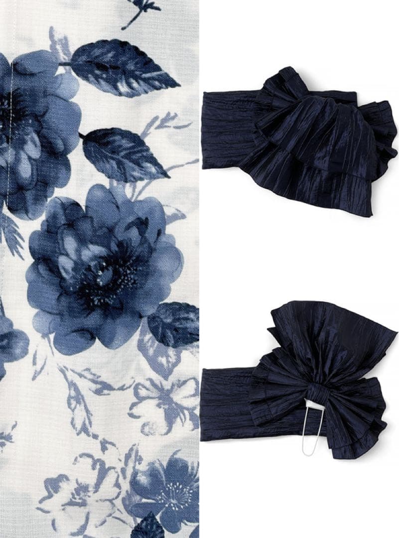 新品未使用　豪華5点セット 浴衣　帯　パール帯　こしひも2点　GRL